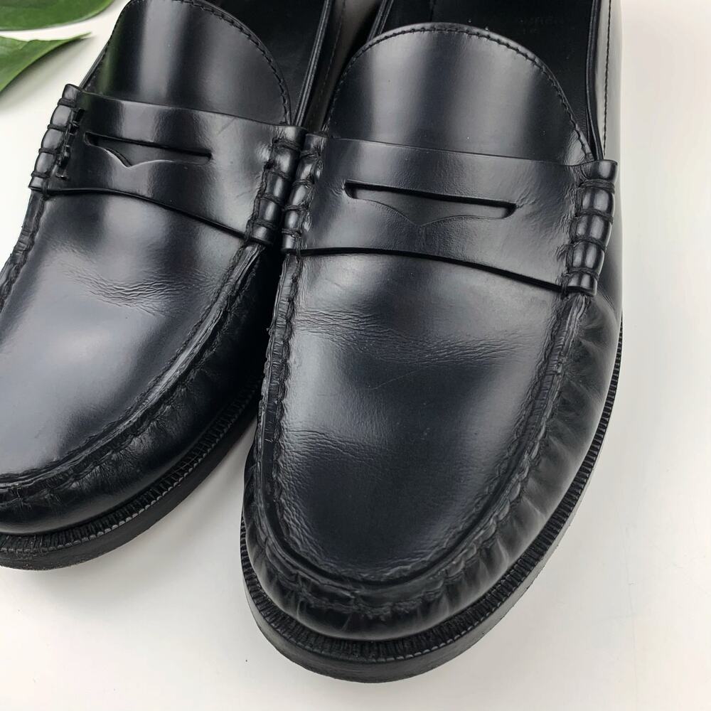 Saint Laurent YSL Loafers Black Leather Women's 39 US 9 - Picture 3 of 16